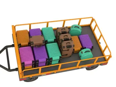 Baggage Carts 3D model