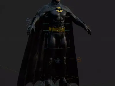 Batman 1989 3D Model Rigged PBR Blender FBX OBJ Low-poly 3D model