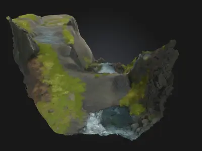 Bridge Over Calm Waters  Tranquil Structure Model for Landscape 3D model