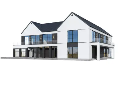 Modern house Buffalo 3D model