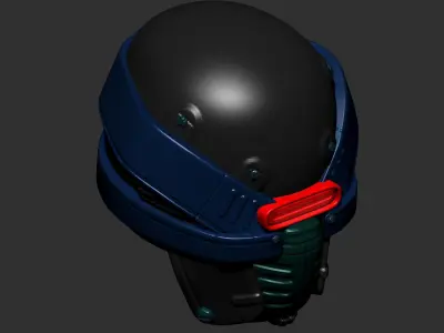 helmet high poly sculpt 3d printable ver 7 3D model 3D model 71