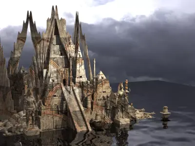 Winged Pyramid City of Ascension Buildings  3D model