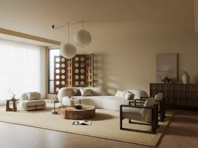 Indoor model of the reception room 3D model