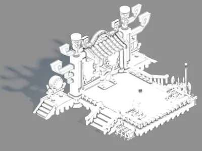 Game Gang Building - Martial Arts station 02 3D model