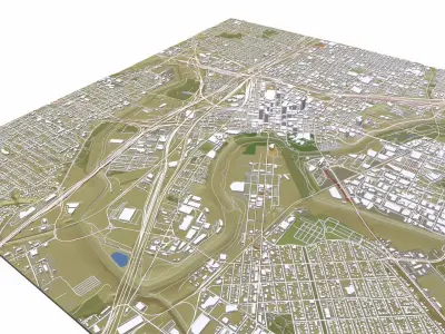 Cityscape Fort Worth Texas USA 3D model