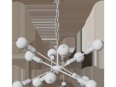 Chandelier VITALUCE Fireworks 12xE27 max 60W 3D model