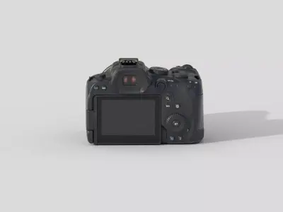 Digital camera Low-poly 3D model