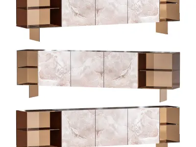 36e8 Glass Sideboard 04 3D model
