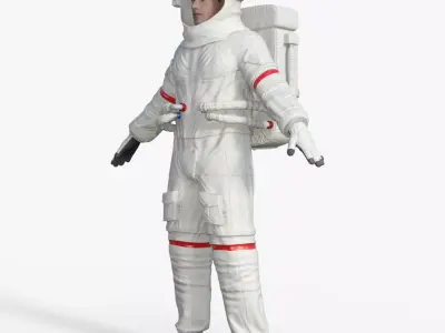 Realistic Astronaut Rigged 3D model