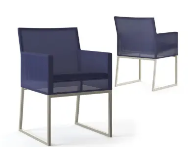 CRATE and BARREL-Dune Dining SET 3D model