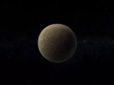 Dwarf Alien Planet or Moon 05 Low-poly 3D model