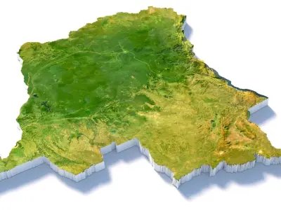 Congo Democratic Republic Country Terrain 3D model