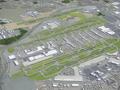 Atlanta Hartsfield - Jackson Atlanta International Airport - ATL Low-poly 3D model
