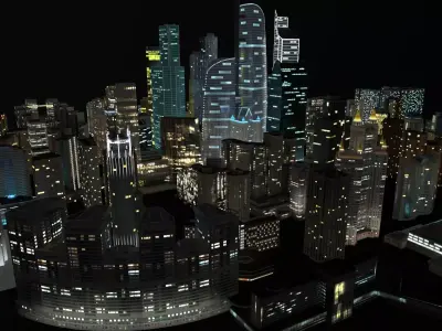 City Buildings Pack Vol4 301-400 With LODs Low-poly 3D model