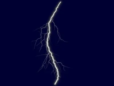 Realistic 3D Lightning CG-06 Low-poly 3D model
