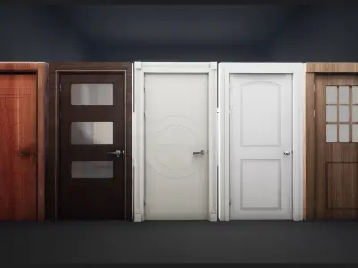 Interior and Game Door Props v 01 3D model