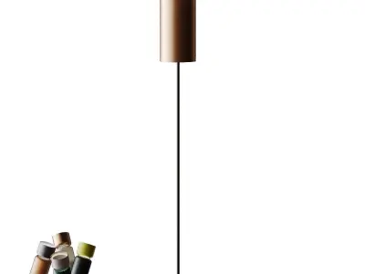 ASPEN F Floor Lamps 5 Color Variations from BLux 3D model