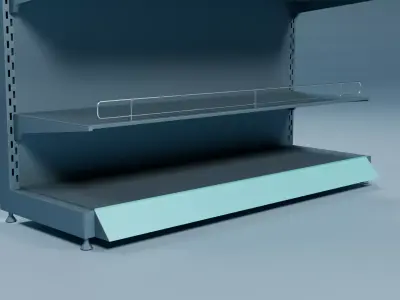 Modern Display Shelf for Supermarkets Low-poly 3D model
