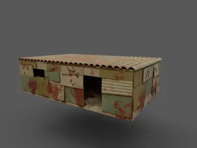 rusty shed Low-poly 3D model