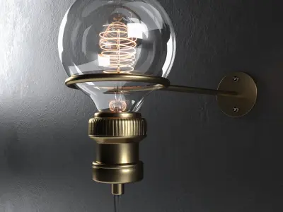 Minimalist Wall Light 3D model
