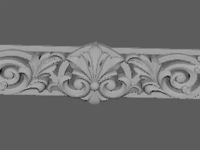 Central decor ornament for furniture 3D model 1108