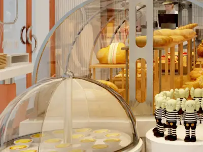 bakery Interior scene 3D model