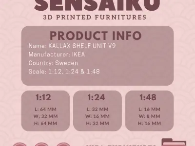 KALLAX Shelf V9 with 2 Doors and Insert - IKEA 3D Print 3D print model