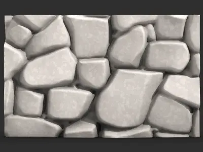 Weathered Granite Wall Modular Kit 3D print model purchase