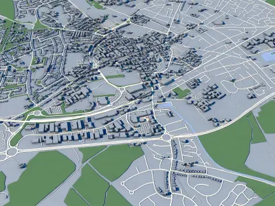 Cityscape Chichester Great Britain 3D model