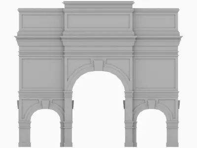 Arc de Triomphe Low-poly 3D model