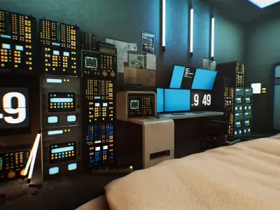 Cyberpunk Room Low-poly 3D model purchase