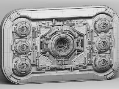 Sci-Fi Kitbash - Futuristic Panel 2 - Mega Element 3D model