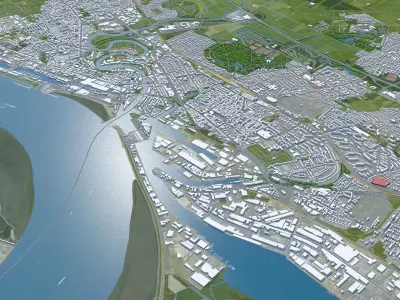 Bremerhaven Germany Low-poly 3D model