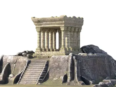 Acropolis 01 PBR Low-poly 3D model
