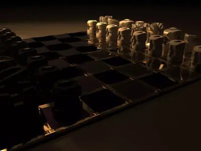Chess board 3D print model