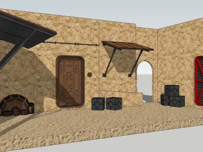 STAR WARS TATOOINE MODULAR DIORAMA 3D print model