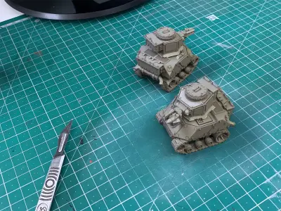 WW2 American M5 Stuart Grot Tank  3D print model