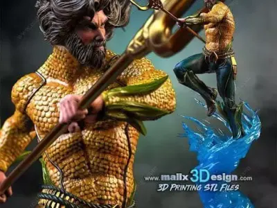 Aquaman - King of Atlantis Statue - 3D Print Model 3D print model