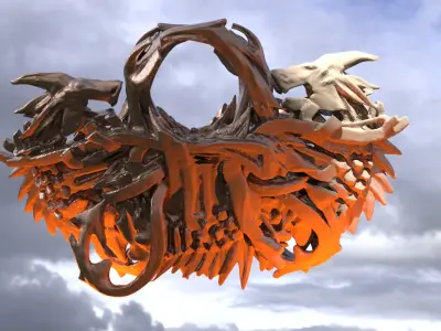 Viking Scull knot 3D model