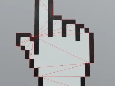 Cursor Hand Low-poly 3D model