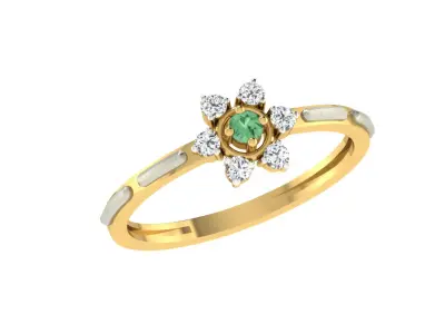 Women Ring Render 3dm STL OBJ FBX Details 3D print model 21