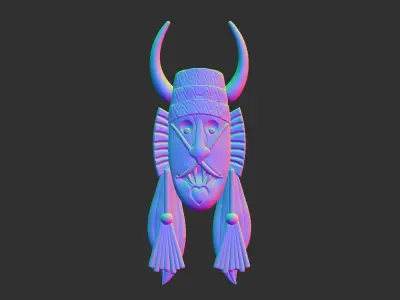 scary demon mask 3D print model