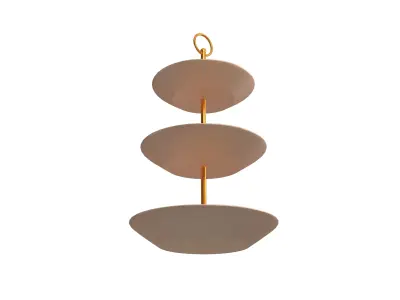 Three Tier Cake Stand v1 003 Low-poly 3D model