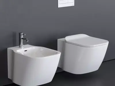 Noken ESSENCE-C Wall-Hung WC Low-poly 3D model