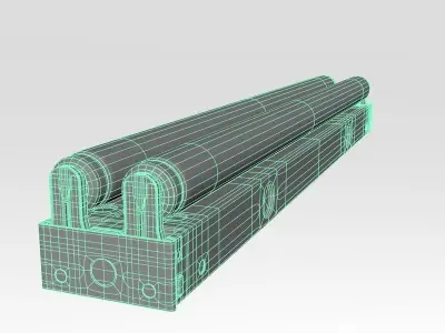 Fluorescent Light Fixture 3D model