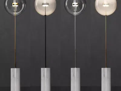 Floor lamp G and C Bolle Soffio short 3D model