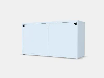 BESTA Shelf unit with doors 5 Low-poly 3D model