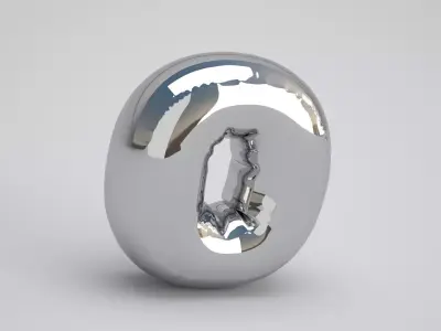 O Balloon Silver 3D model