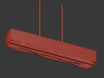 Brindille Rectangle Pendant 3D model