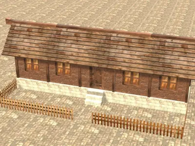 Medieval house twelve 8 Low-poly 3D model